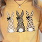 Easter Rabbit Trio Easter Comfort Color Graphic Tee