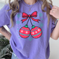 Christmas Cherries Comfort Color Graphic Tee