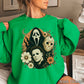 Floral Halloween Characters Crewneck Sweatshirt