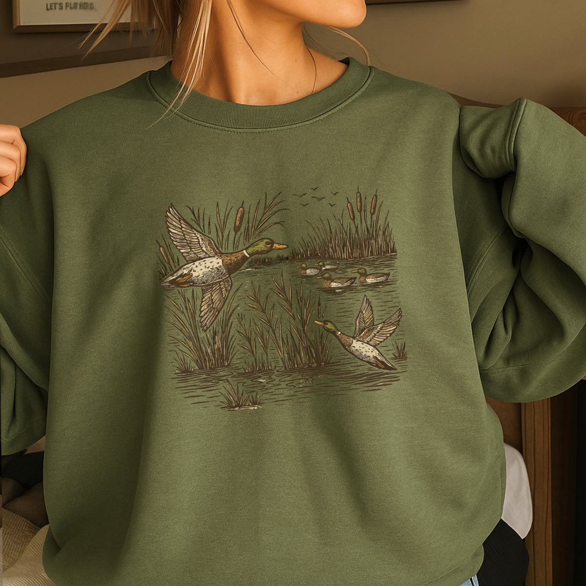 Mallard Duck Crewneck Sweatshirt
