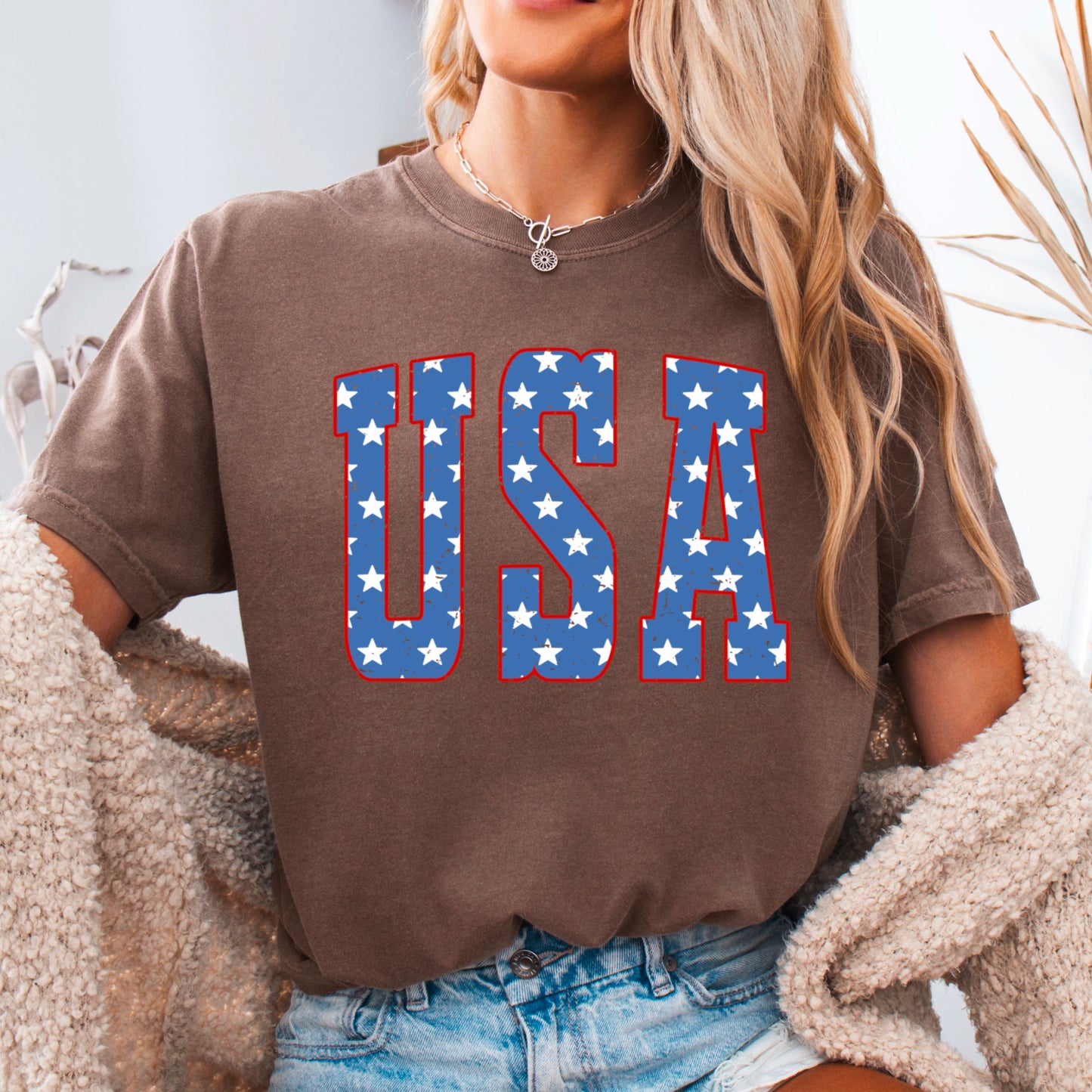 USA Patriotic Comfort Color Graphic Tee
