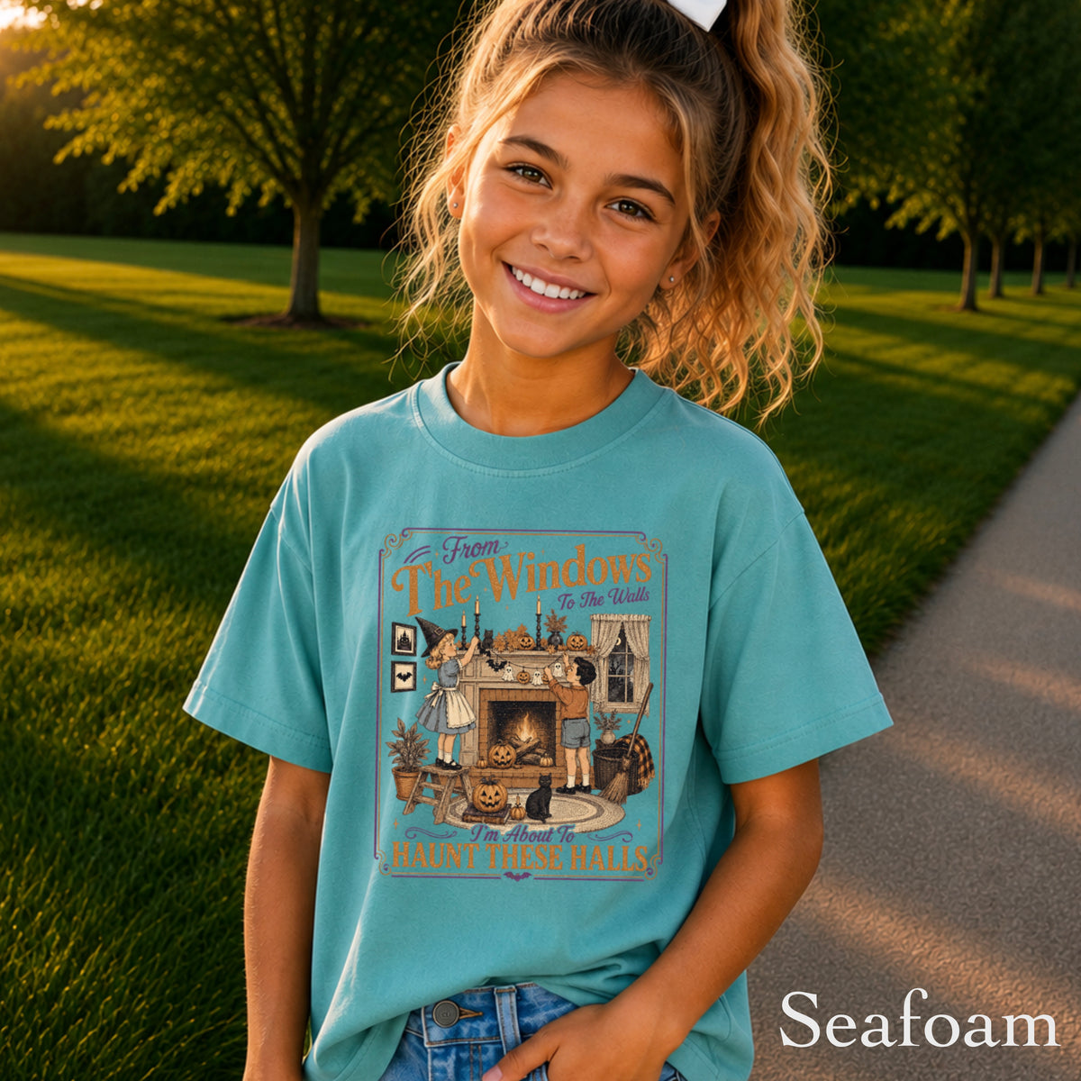 From The Window To The Walls Halloween Youth Comfort Color T-Shirt