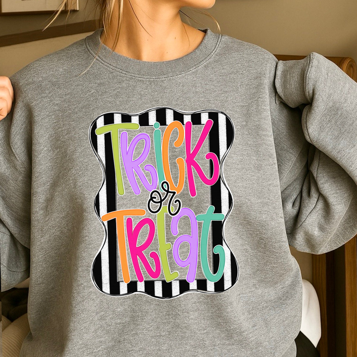 Trick Or Treat Halloween Crewneck Sweatshirt