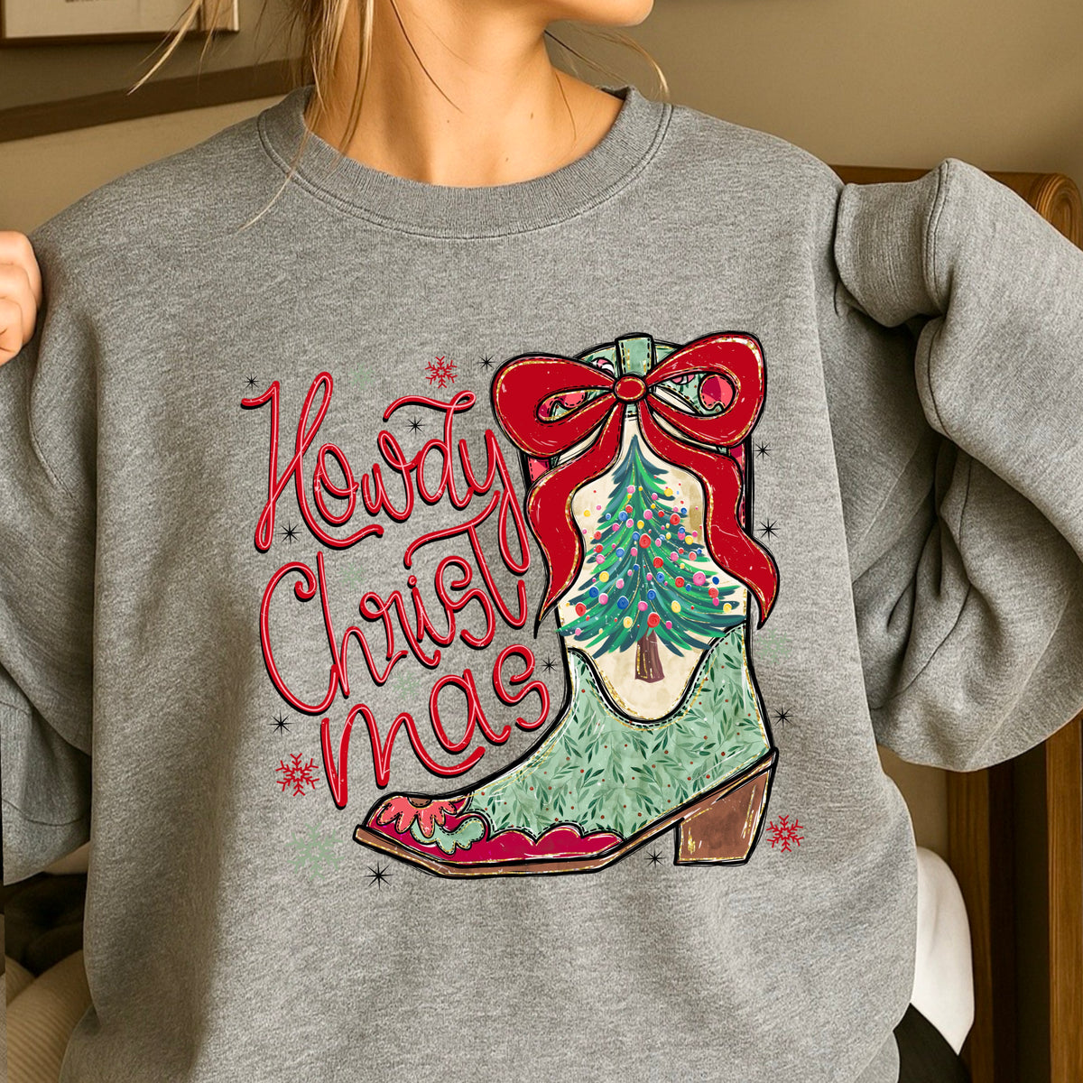 Howdy Christmas Crewneck Sweatshirt