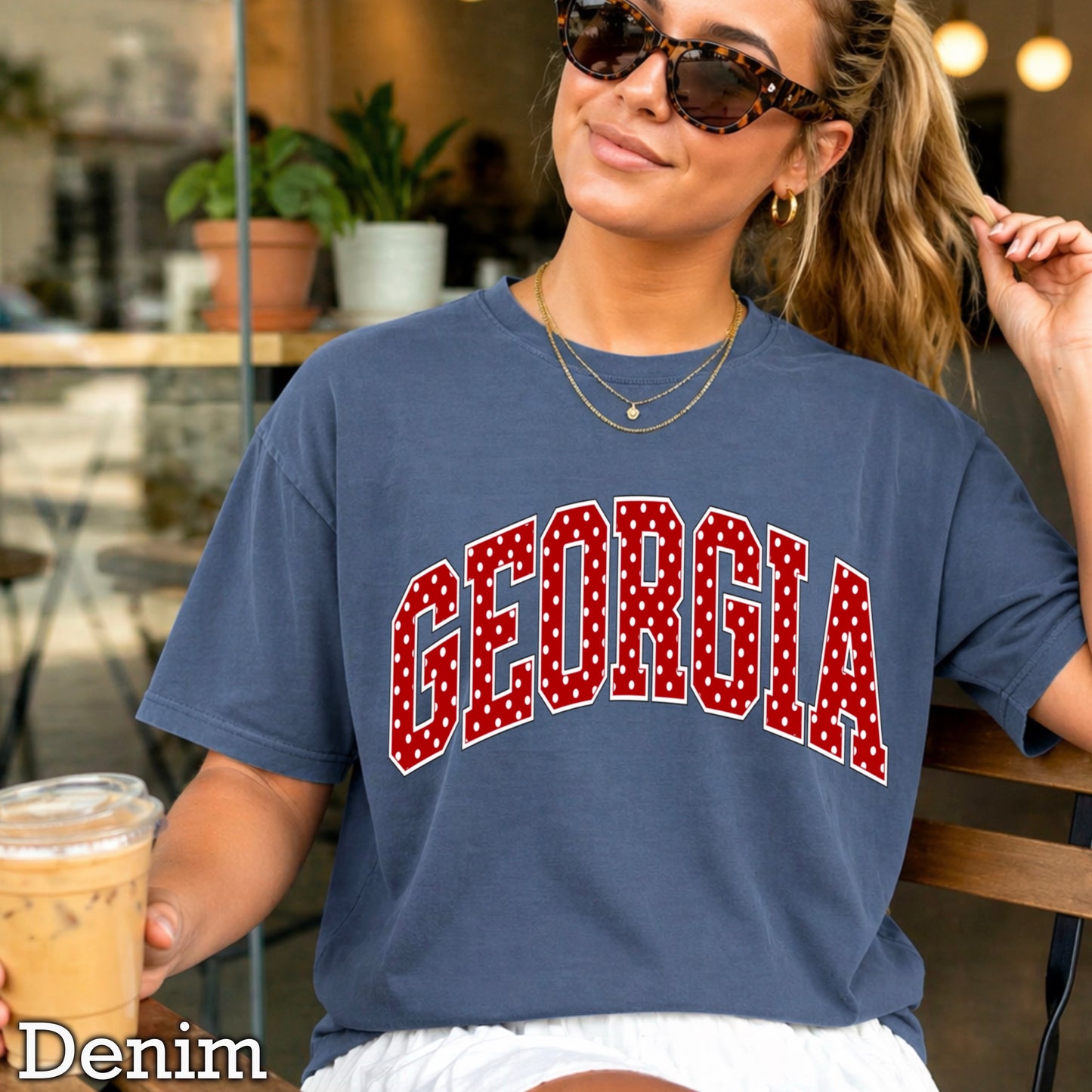 Georgia Polka Dot Comfort Color Graphic Tee