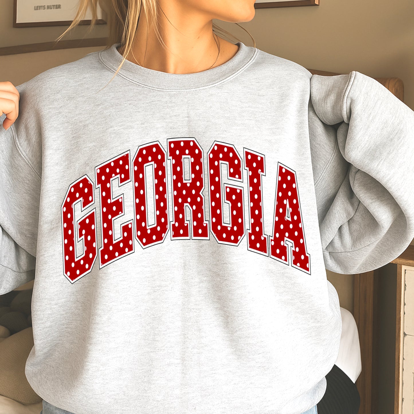 Georgia Polka Dot Crewneck Sweatshirt