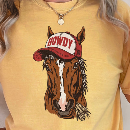 Howdy Horse Comfort Color Graphic Tee