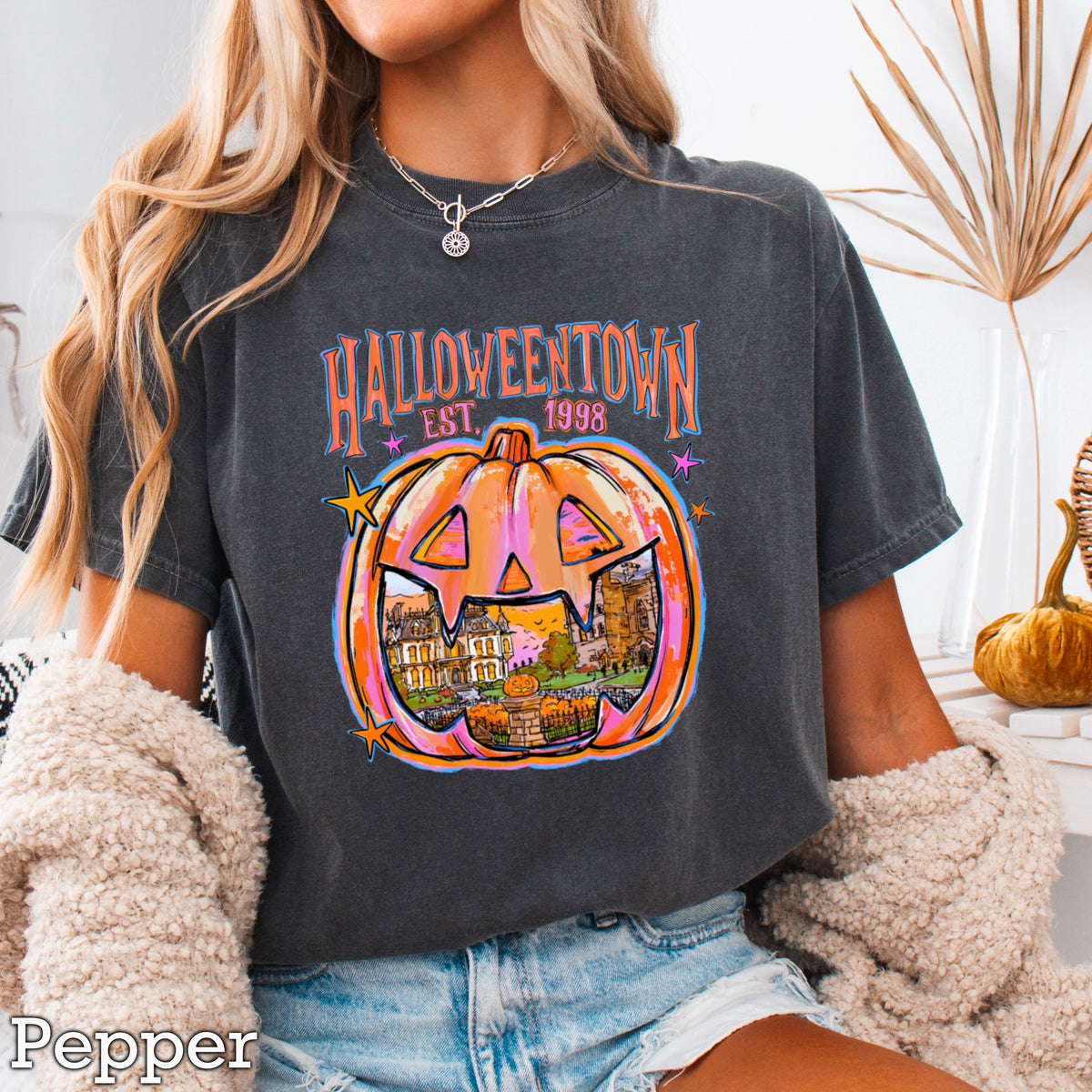 Halloween Town Comfort Color Graphic Tee