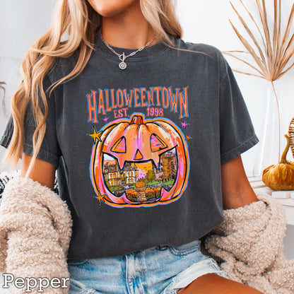 Halloween Town Comfort Color Graphic Tee