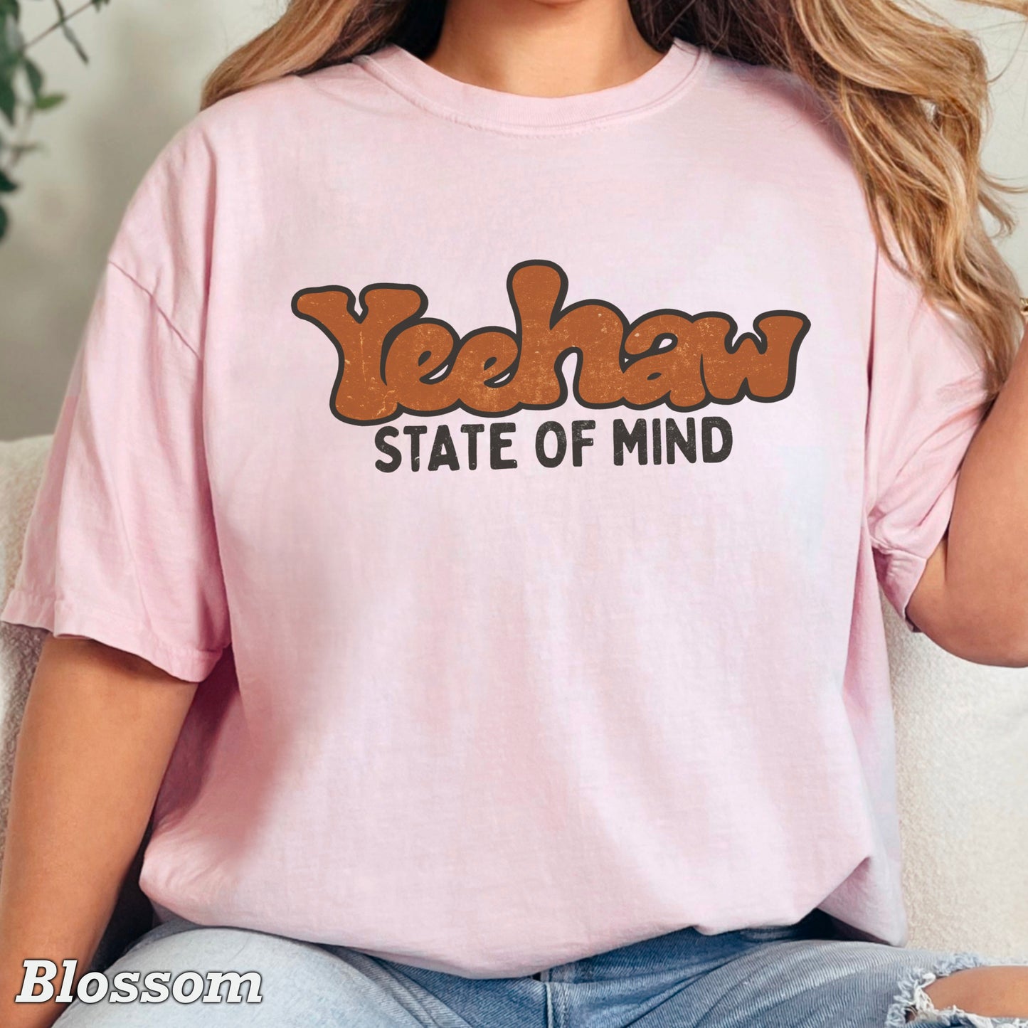 Yeehaw State Of Mind Comfort Color Graphic Tee
