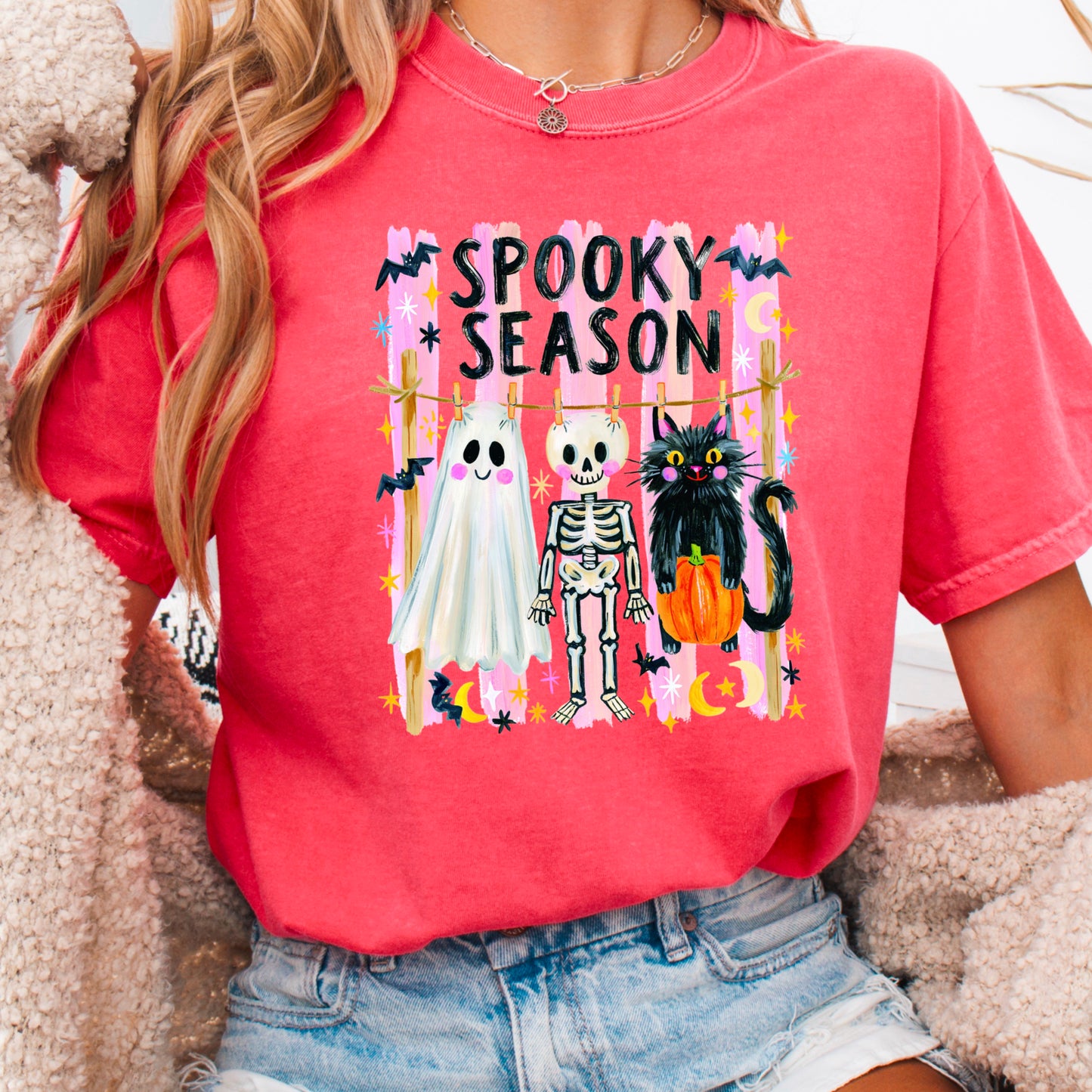 Spooky Season Halloween Comfort Color Graphic Tee