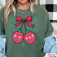 Christmas Cherries Comfort Color Graphic Tee