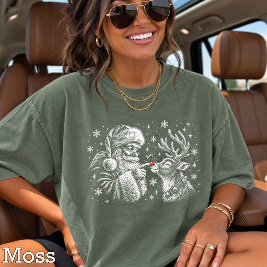 Santa’s Boop Christmas Comfort Color Graphic Tee