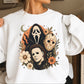 Floral Halloween Characters Crewneck Sweatshirt