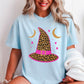Leopard Witches Hat Halloween Comfort Color Graphic Tee