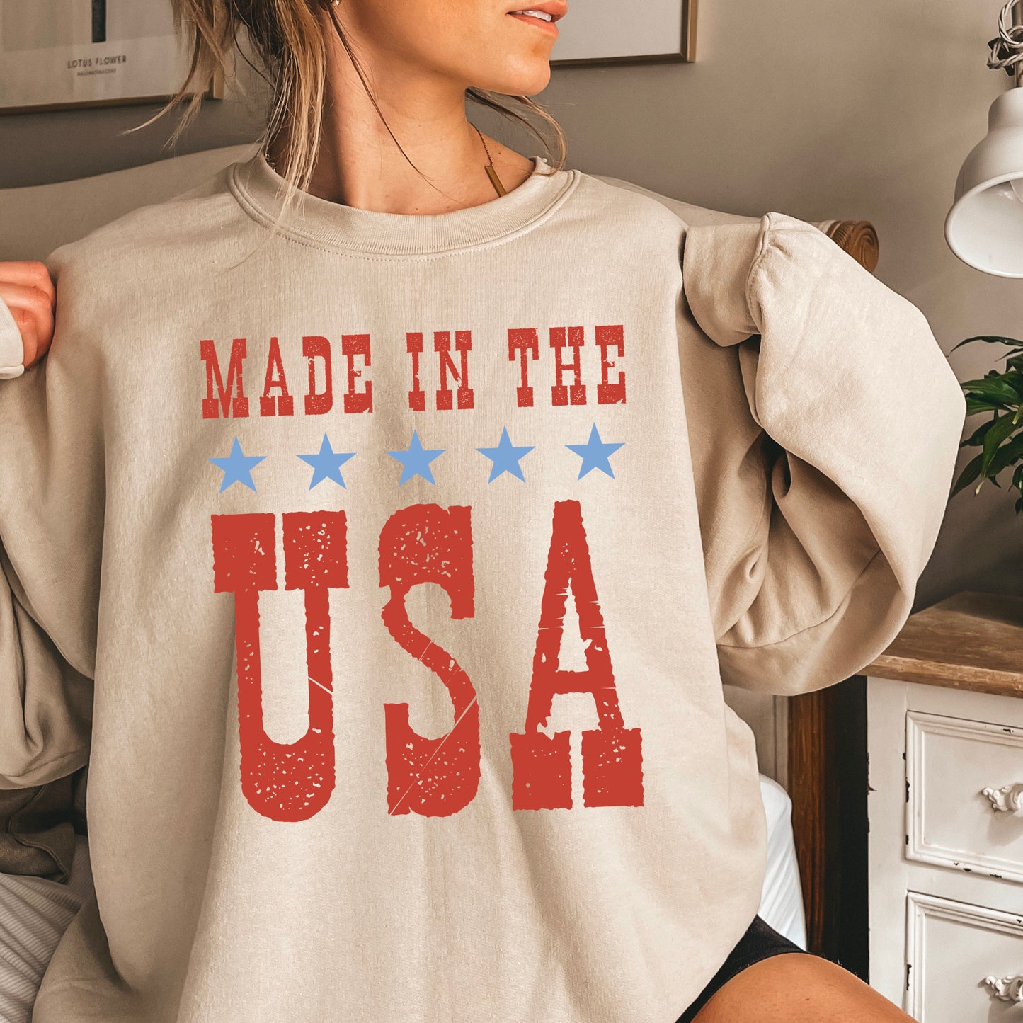 Made In The USA July4th Crewneck Sweatshirt