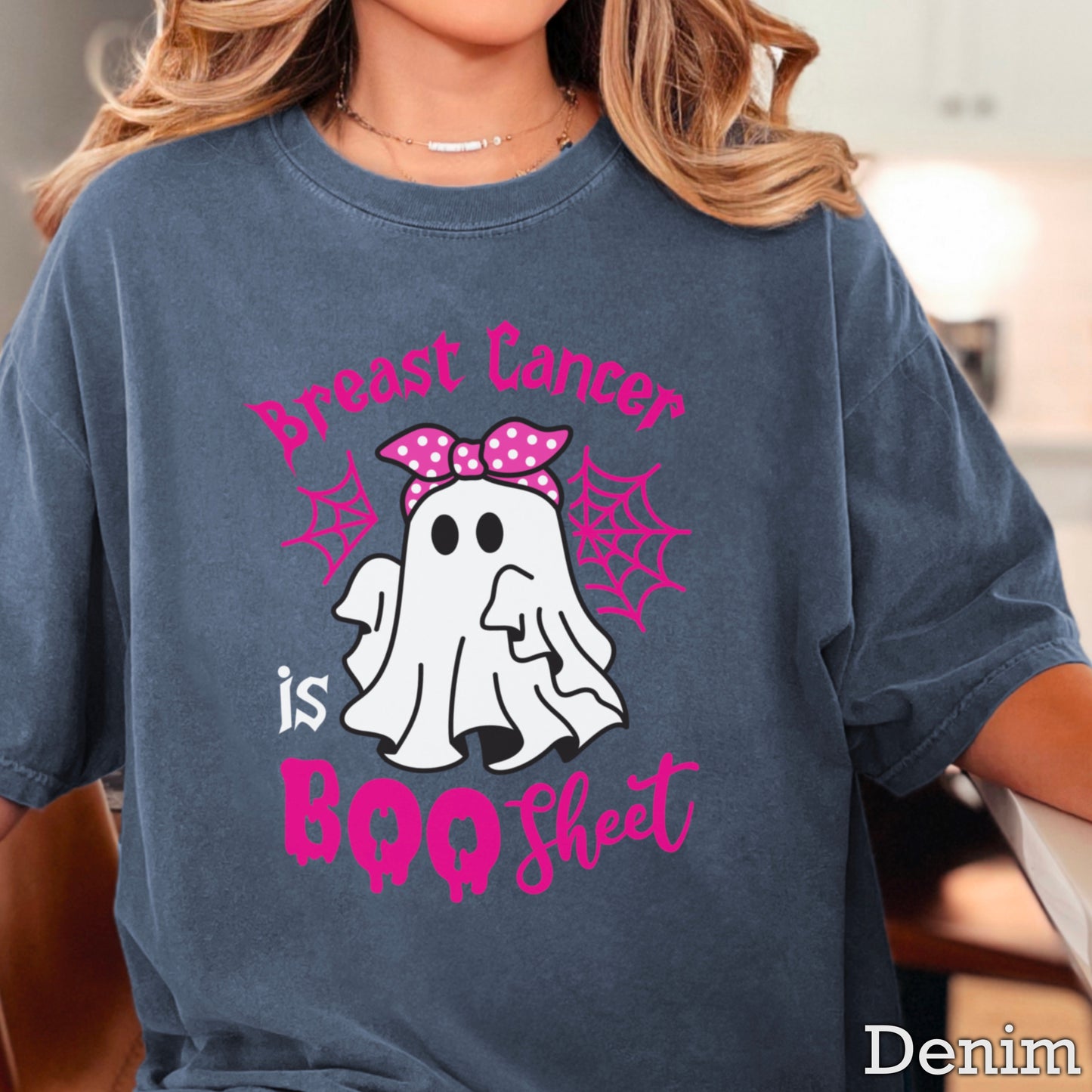 Breast Cancer Is Boo-Sheet Comfort Color Graphic Tee