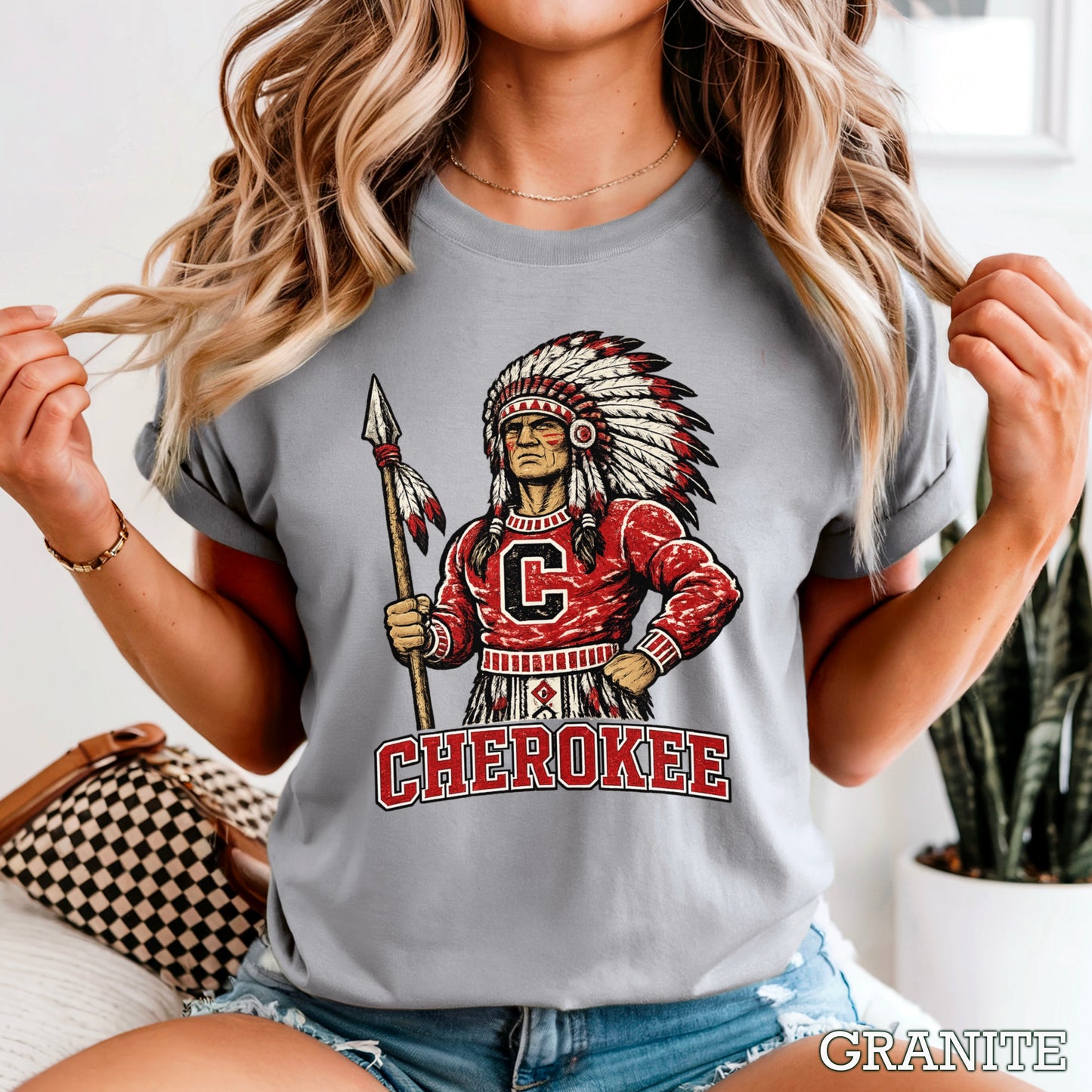 Cherokee Warriors Comfort Color Graphic Tee