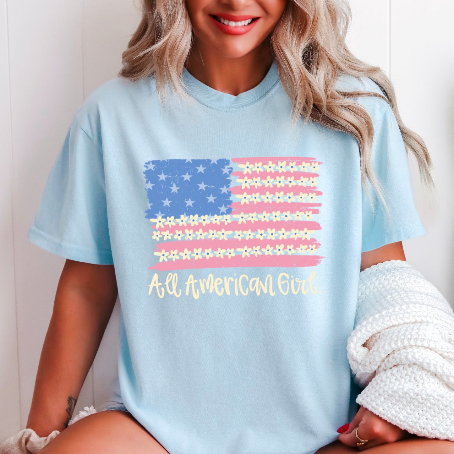All American Girl Comfort Color Graphic Tee