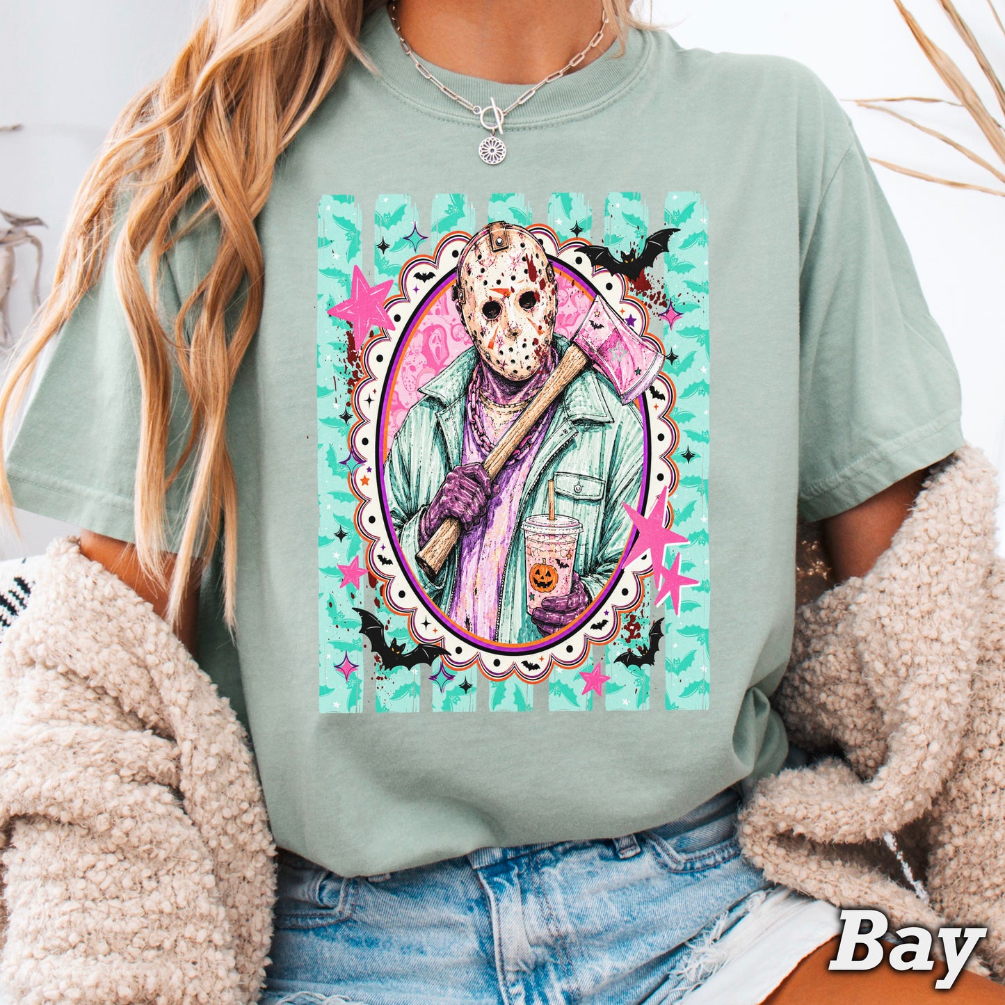 Horror Film Character Halloween Comfort Color Graphic Tee