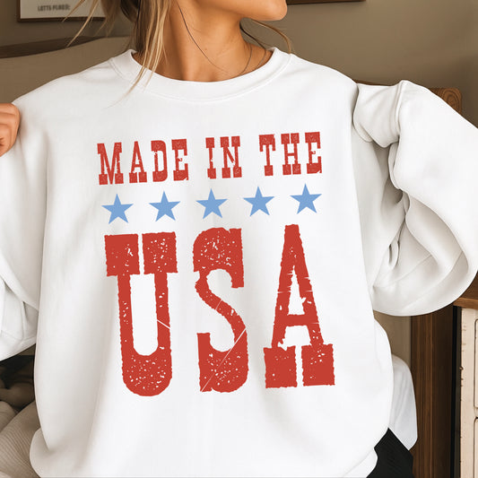 Made In The USA July4th Crewneck Sweatshirt