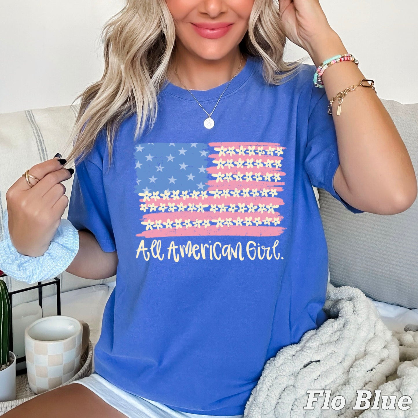 All American Girl Comfort Color Graphic Tee