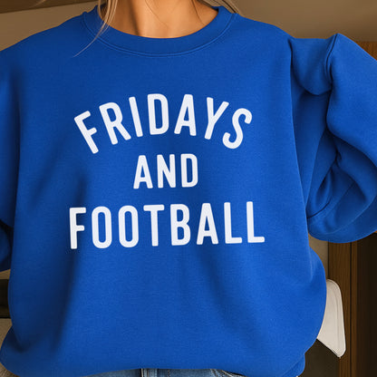 Fridays And Football Crewneck Sweatshirt