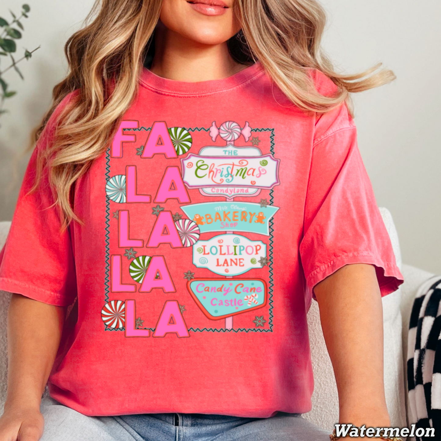 Fa La La Comfort Color Graphic Tee