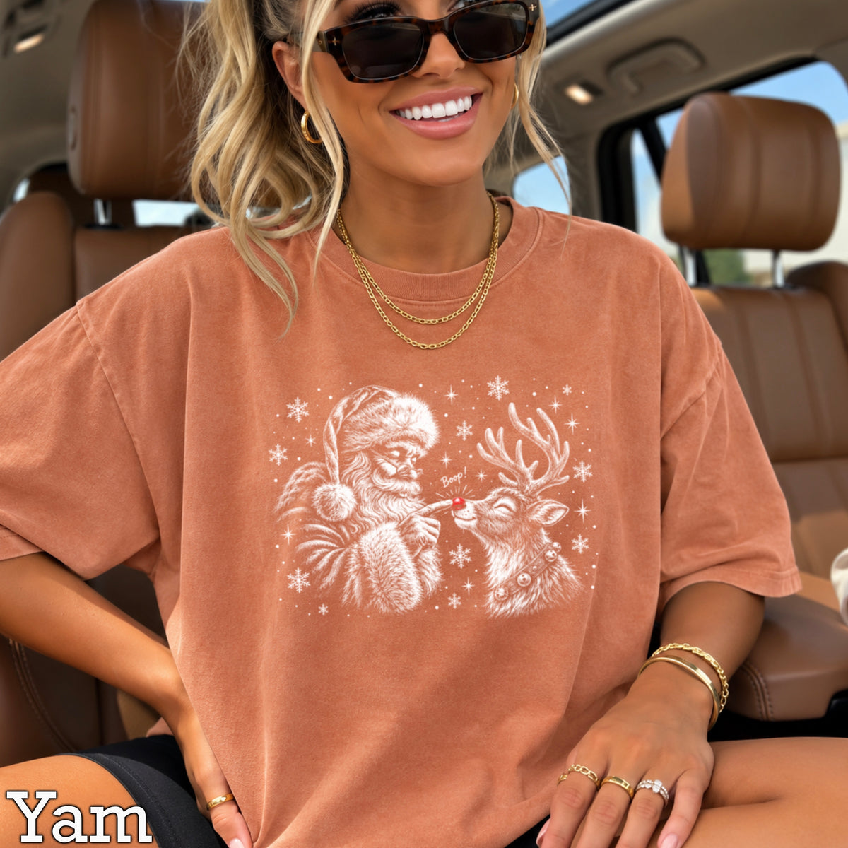 Santa’s Boop Christmas Comfort Color Graphic Tee