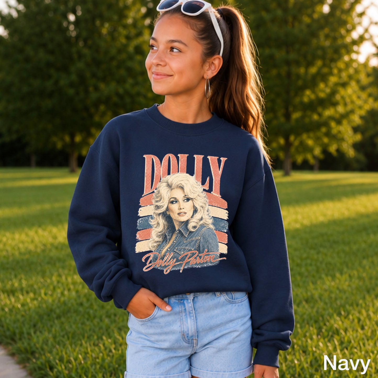 Retro Dolly Youth Crewneck Sweatshirt