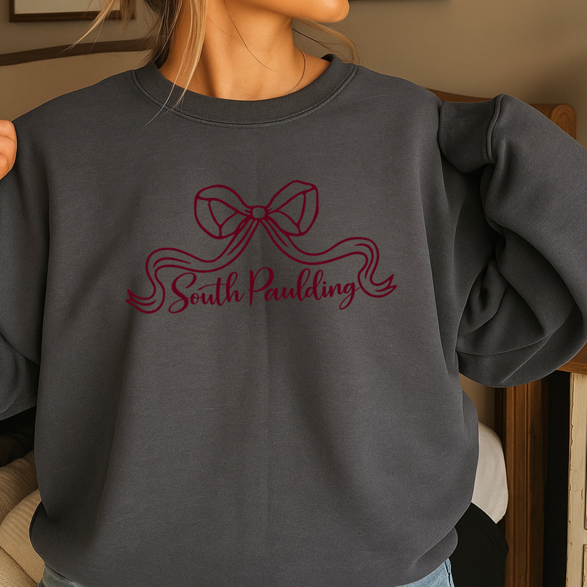 Spartans Coquette Bow Crewneck Sweatshirt