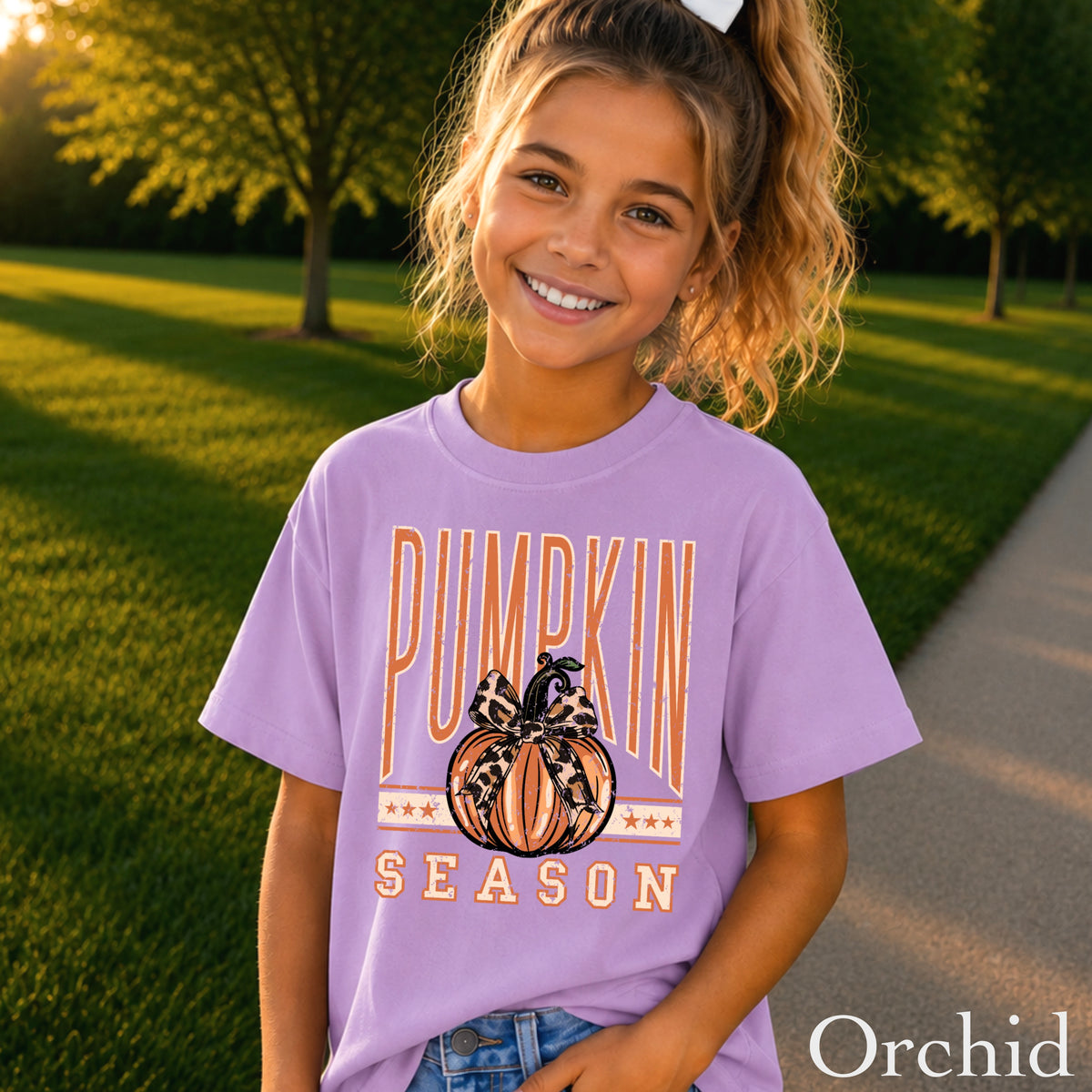 Pumpkin Season Youth Comfort Color T-Shirt