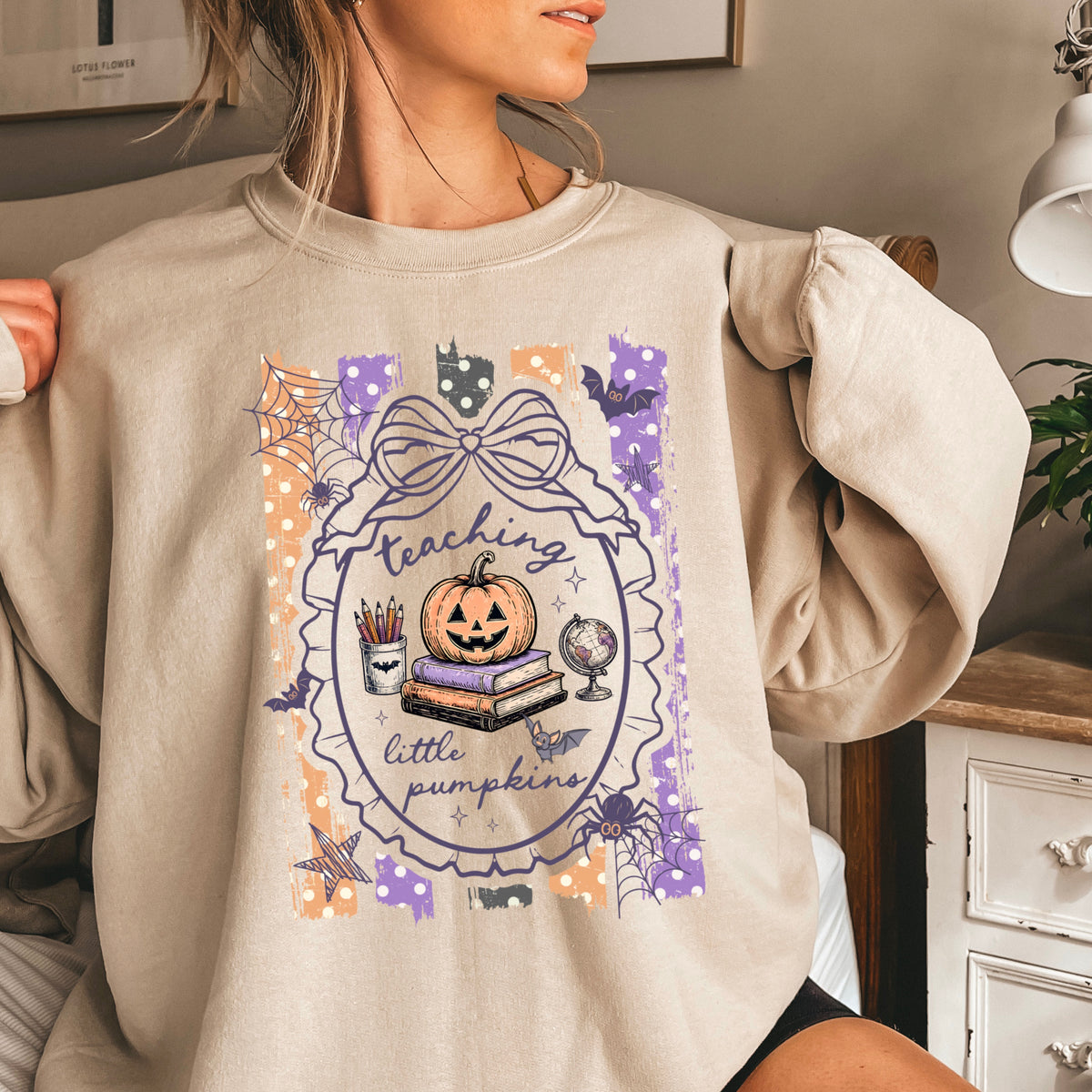 Teaching Little Pumpkins Halloween Sweatshirt