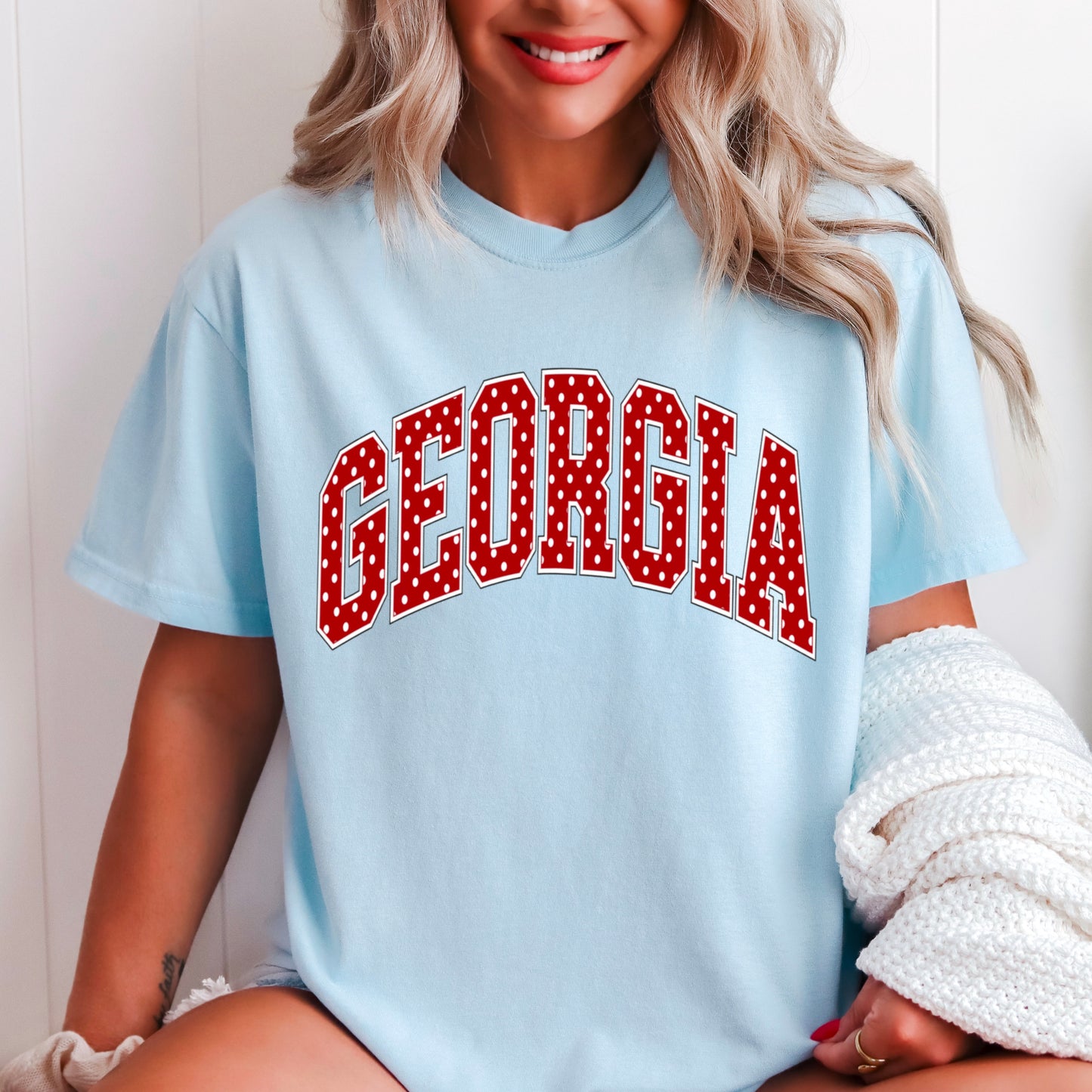 Georgia Polka Dot Comfort Color Graphic Tee