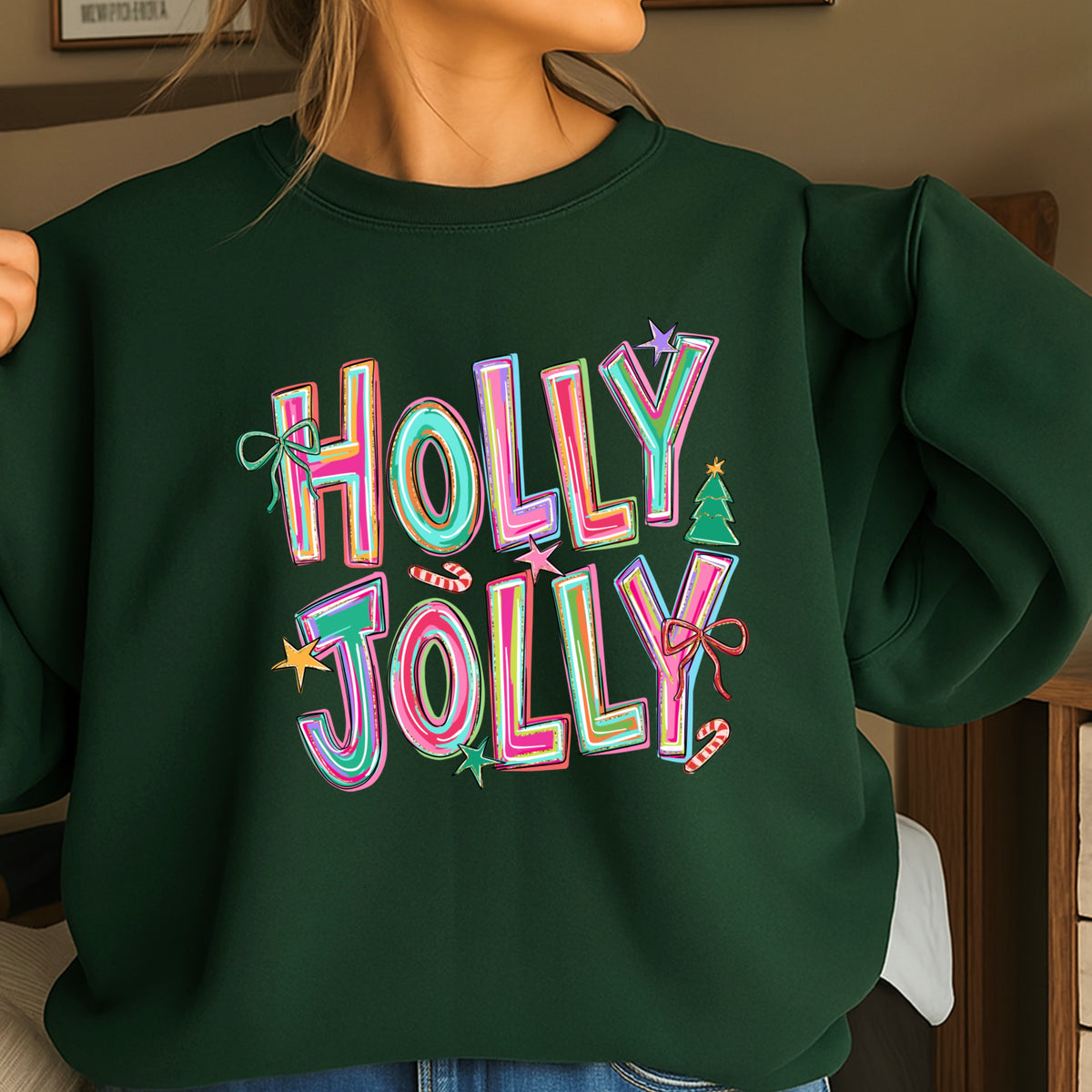 Holly Jolly Christmas Crewneck Sweatshirt