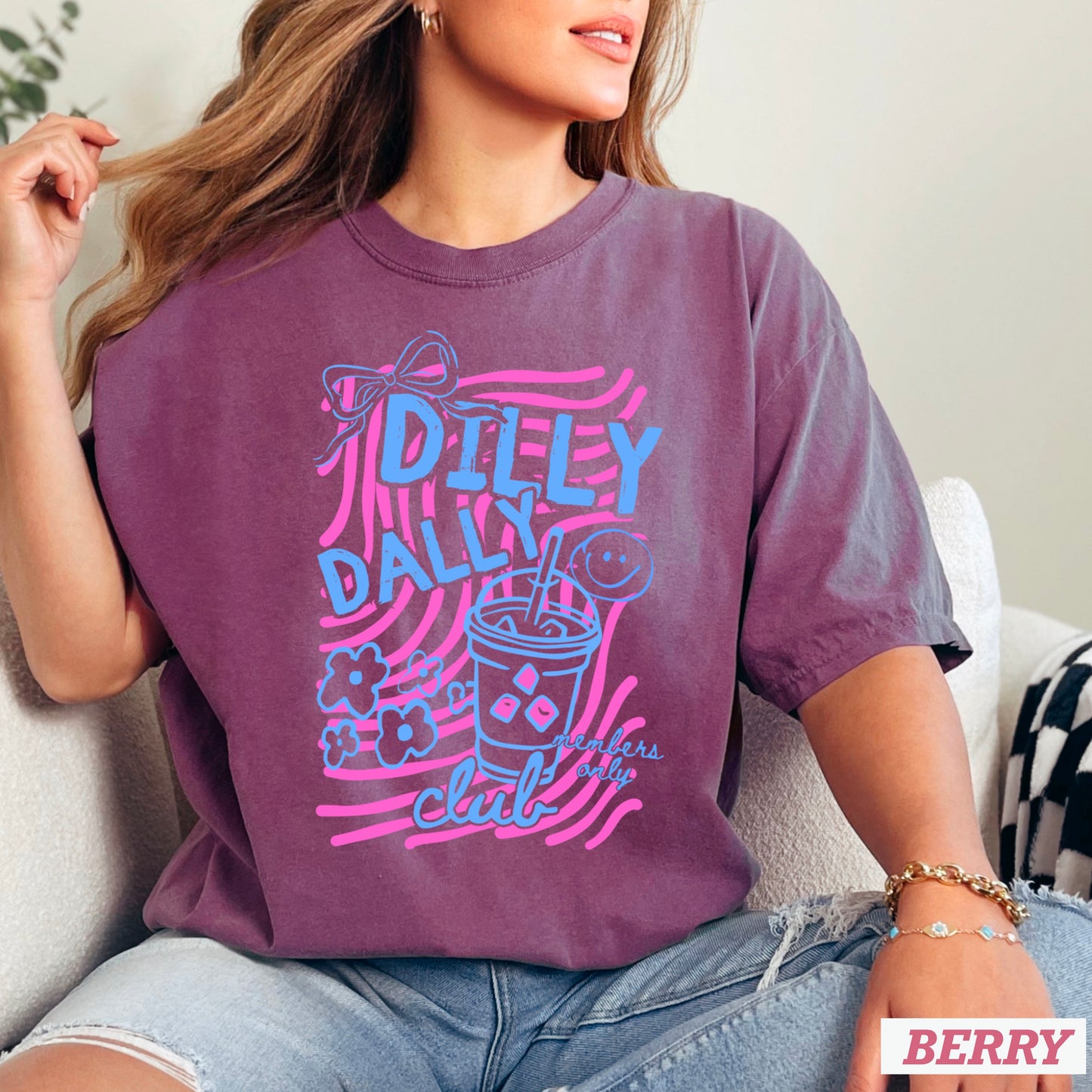Dilly Dally Club Comfort Color Graphic Tee