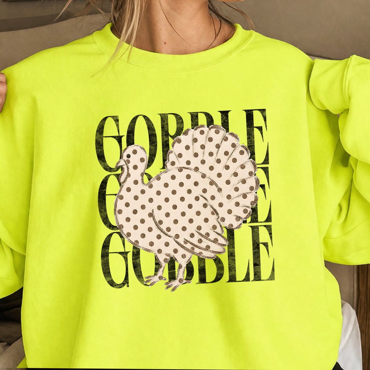 Gobble Thanksgiving Crewneck Sweatshirt