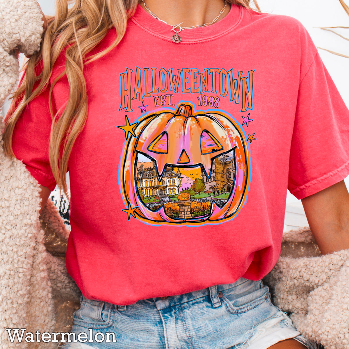 Halloween Town Comfort Color Graphic Tee