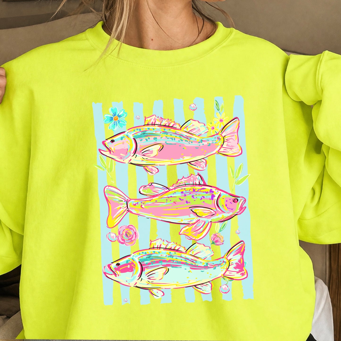 Fish Trio Crewneck Sweatshirt