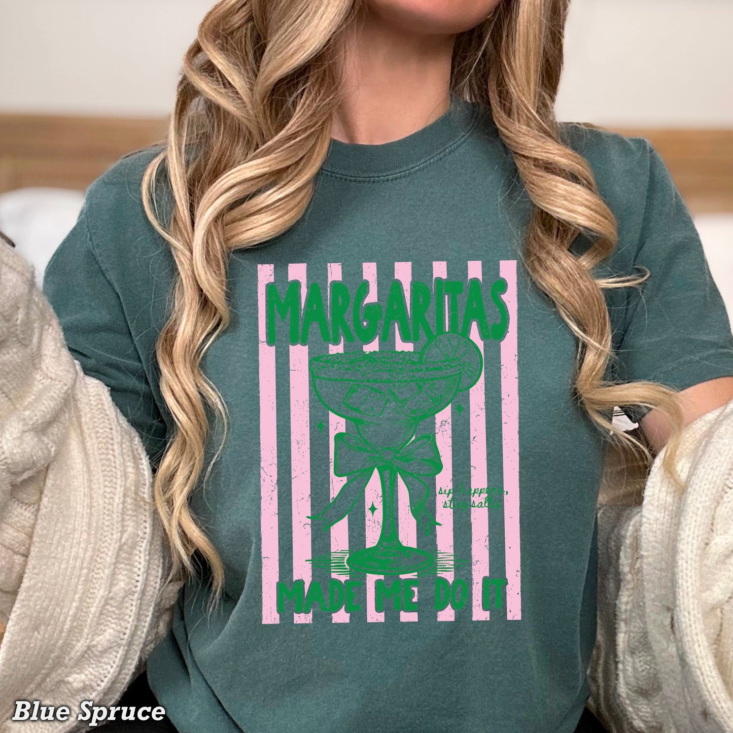 Margaritas Made Me Do It Comfort Color Graphic Tee