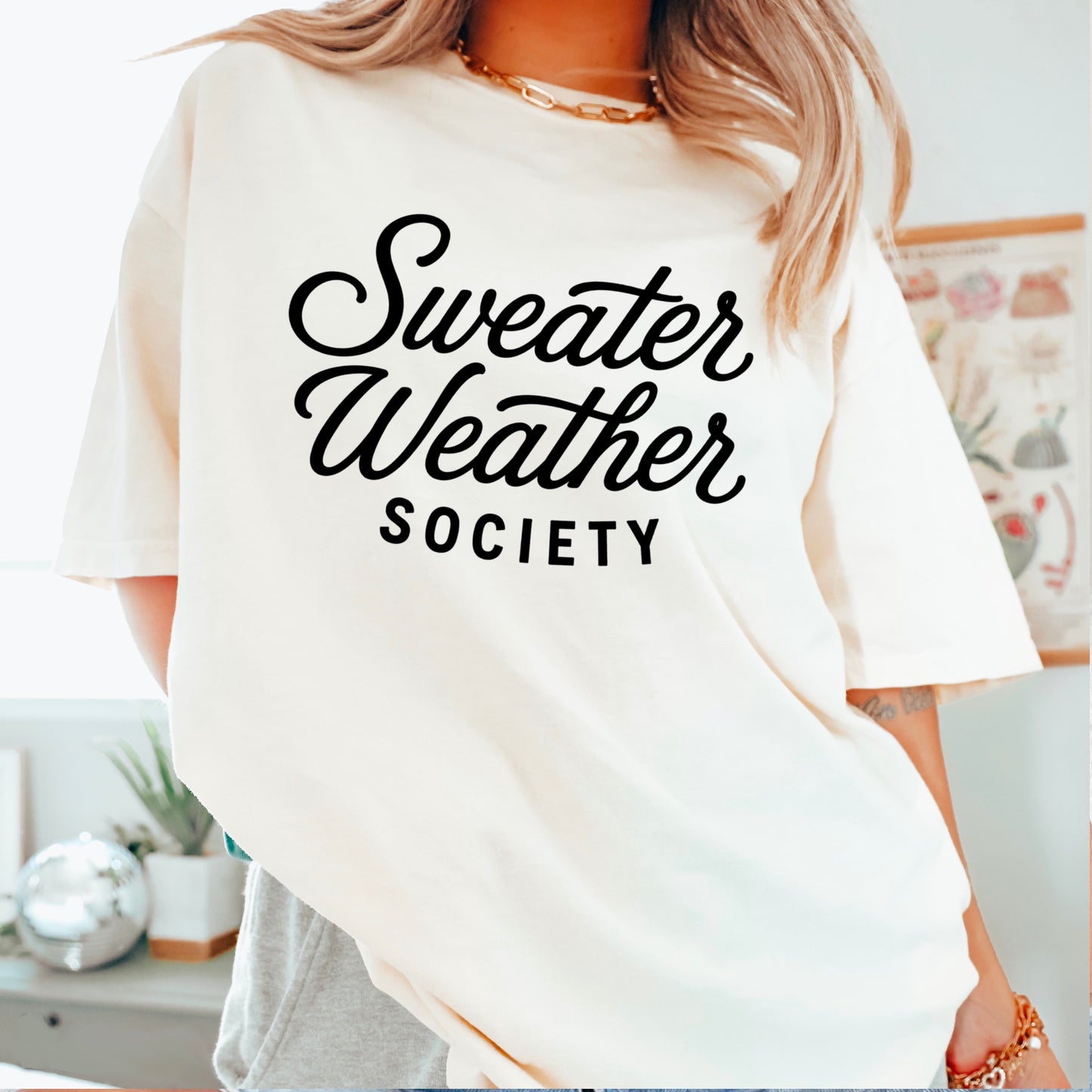 Sweater Weather Society Comfort Color Graphic Tee