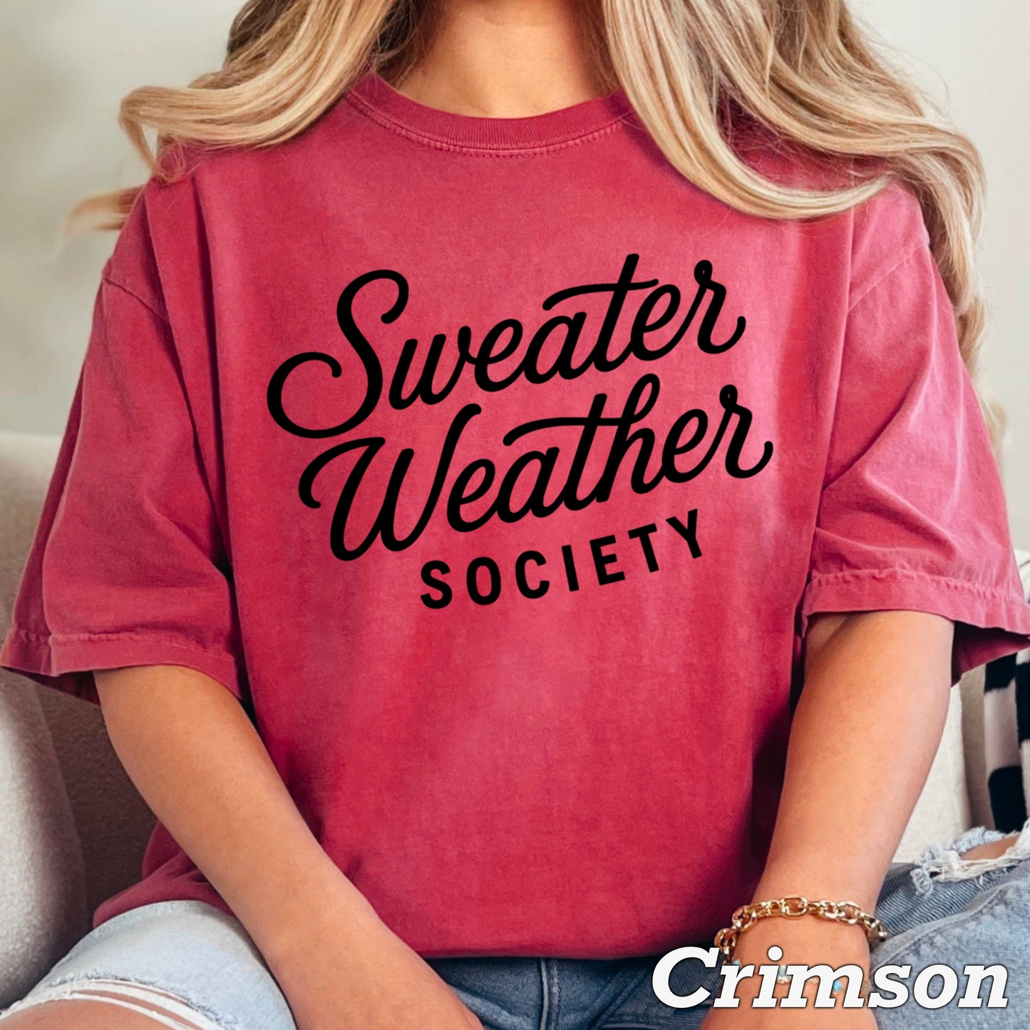 Sweater Weather Society Comfort Color Graphic Tee
