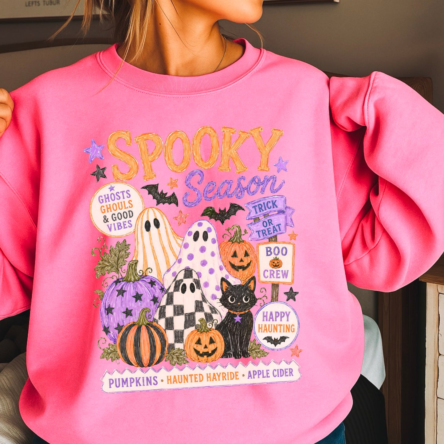 Spooky Season Halloween Crewneck Sweatshirt