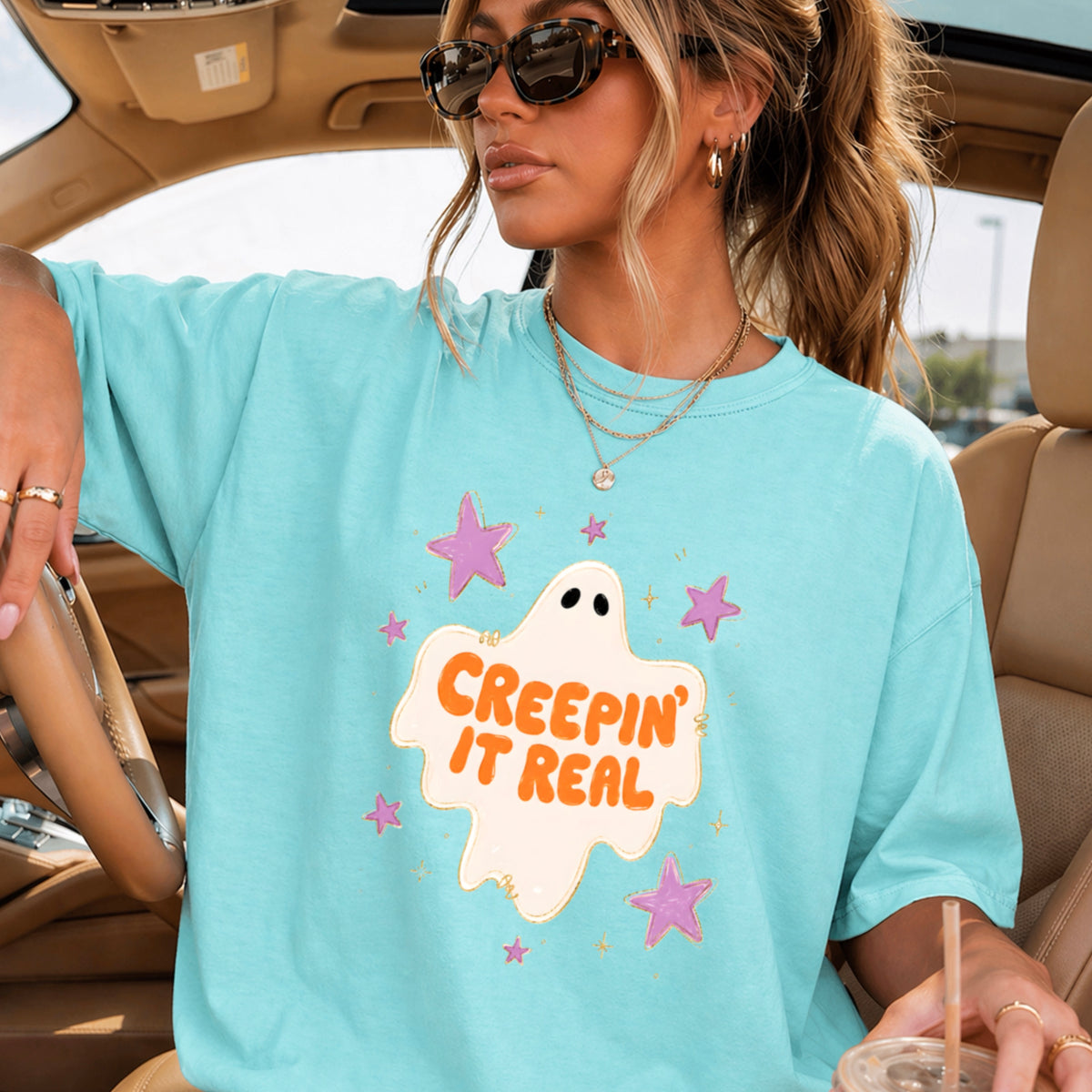Creepin It Real Comfort Color Graphic Tee