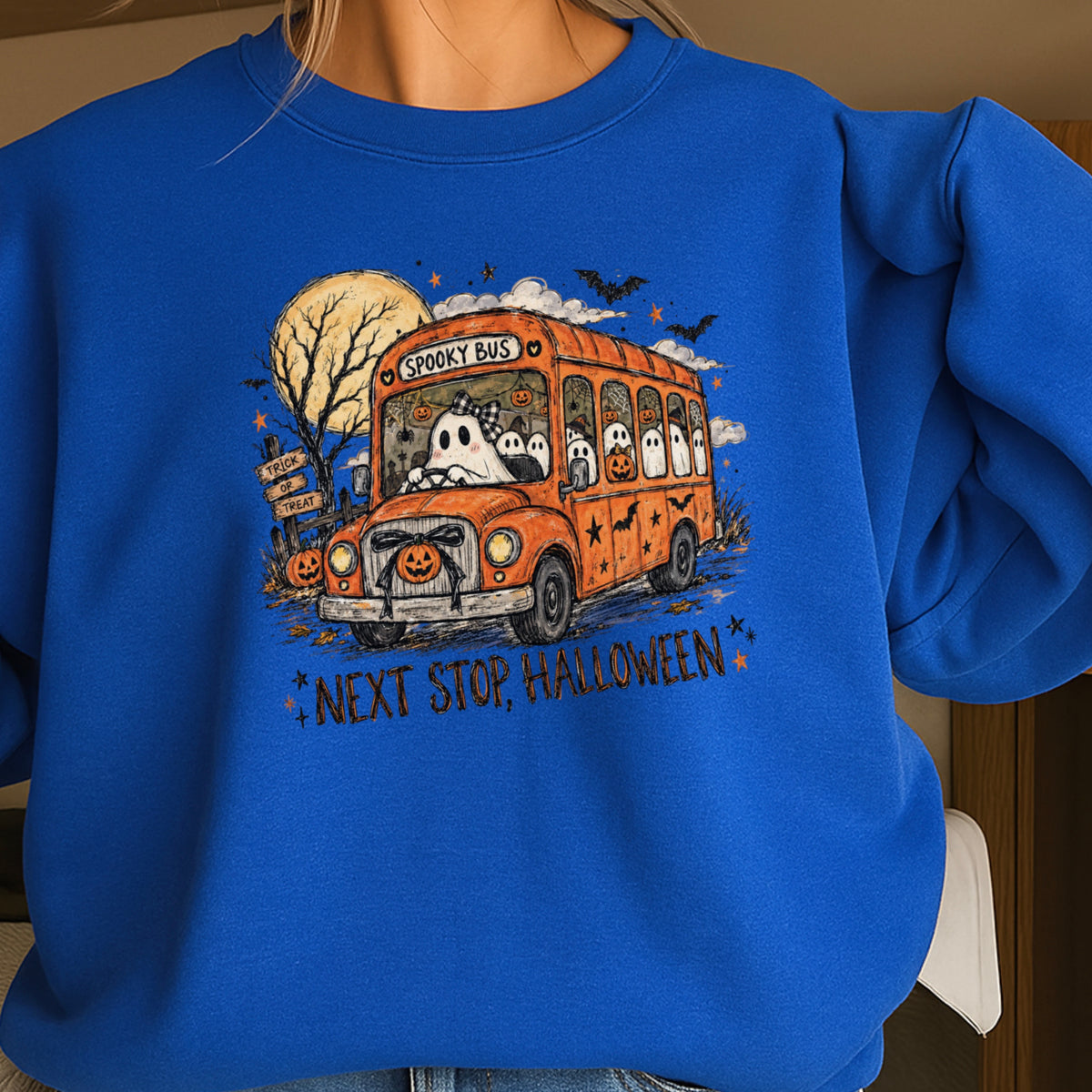 Next Stop Halloween Crewneck Sweatshirt