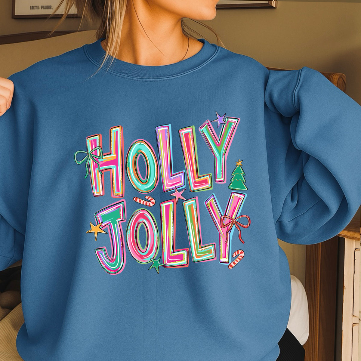 Holly Jolly Christmas Crewneck Sweatshirt