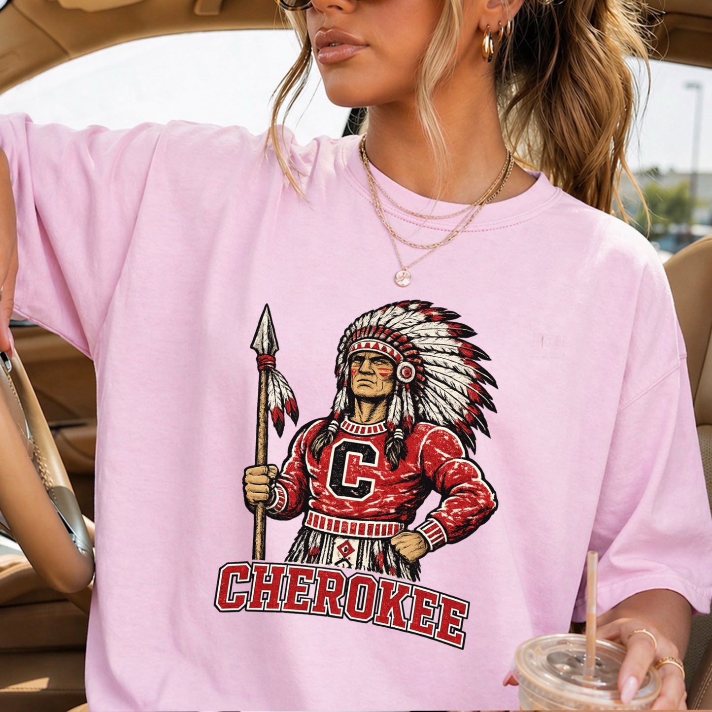 Cherokee Warriors Comfort Color Graphic Tee