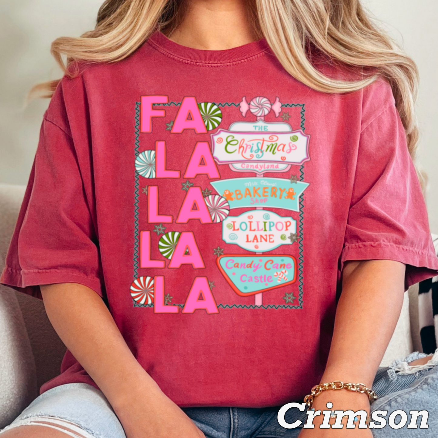 Fa La La Comfort Color Graphic Tee