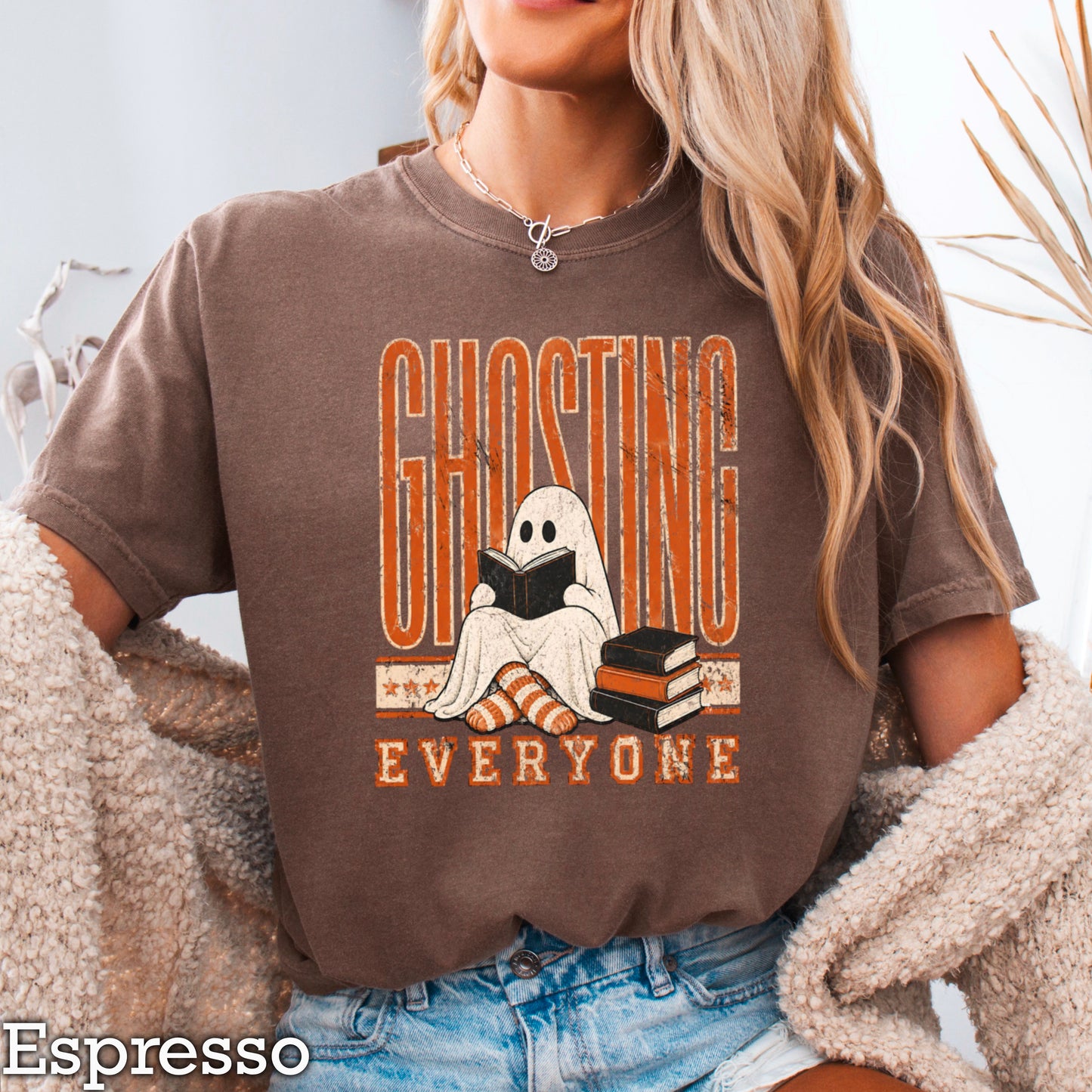 Ghosting Everyone Halloween Comfort Color Graphic Tee