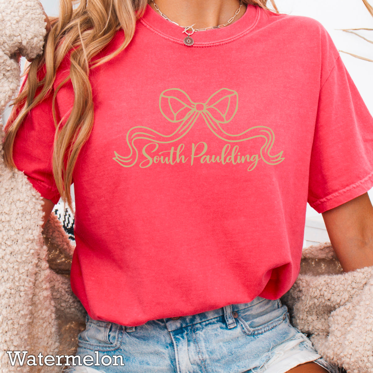 Spartans Coquette Bow Comfort Color Graphic Tee